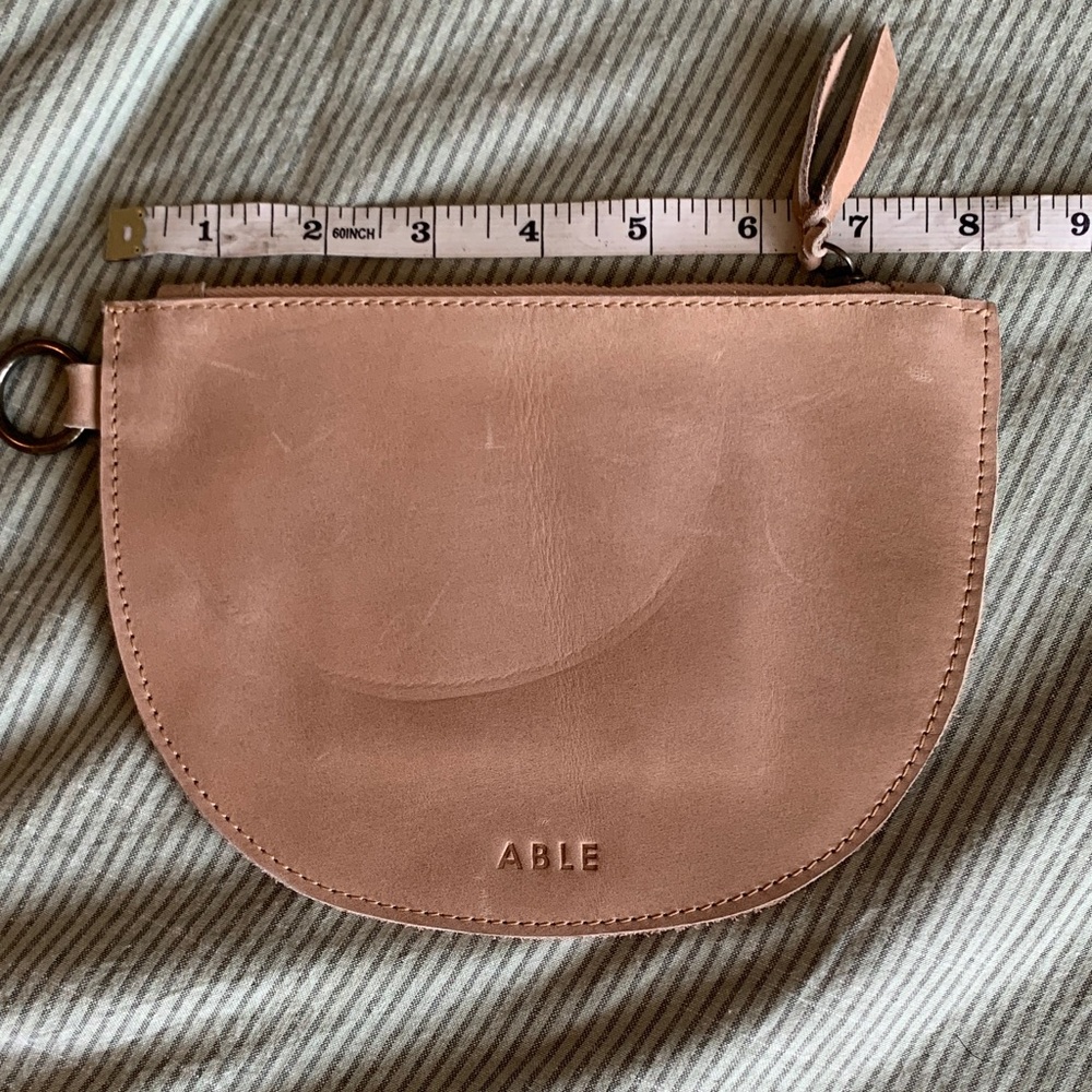 NWOT Able Hana Clutch Blush Leather